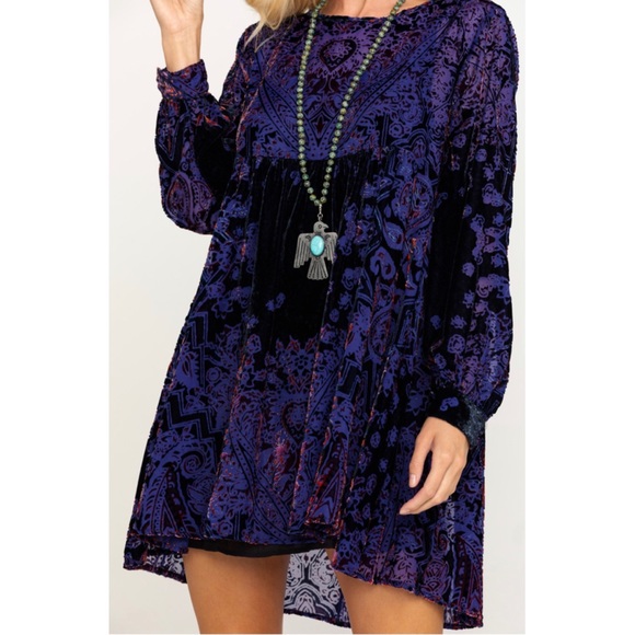Free People Dresses & Skirts - Free People Mirror Mirror Velvet Mini Dress